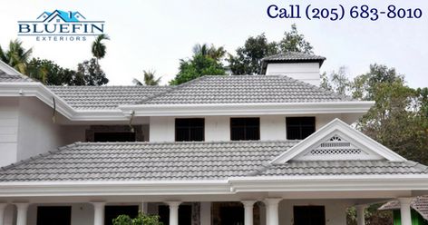 Looking to repair a leaking roof? Bluefin Roof is a quality #roofing contractor serving AL. Visit our website today!- https://www.bluefinroof.com/ Rendered House, Spanish Tile Roof, Solar Tiles, Rendered Houses, Garage Extension, Roofing Business, Flat Roof Extension, Clay Roof Tiles, Home Exterior Ideas