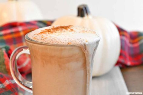 This pumpkin white hot chocolate is the perfect to drink to sip on all fall long. Mini Breakfast Casserole, Pumpkin White Hot Chocolate, Low Carb Cheeseburger Casserole, Meatloaf Muffins Recipe, Cheeseburger Casserole Recipe, Sausage Breakfast Casserole, Iced Coffee Protein Shake Recipe, Iced Coffee Protein Shake, Mini Breakfast