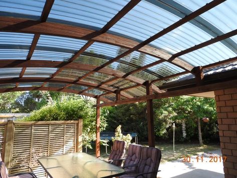 POLYCARBONATE CORRUGATED ROOFING 3.0m CLEAR OR GREY TINTED | Trade Me Polycarbonate Roof Panels, Polycarbonate Roof, Corrugated Roofing, Building Renovation, Roof Panels, She Shed, House Ideas, Pergola, Roof