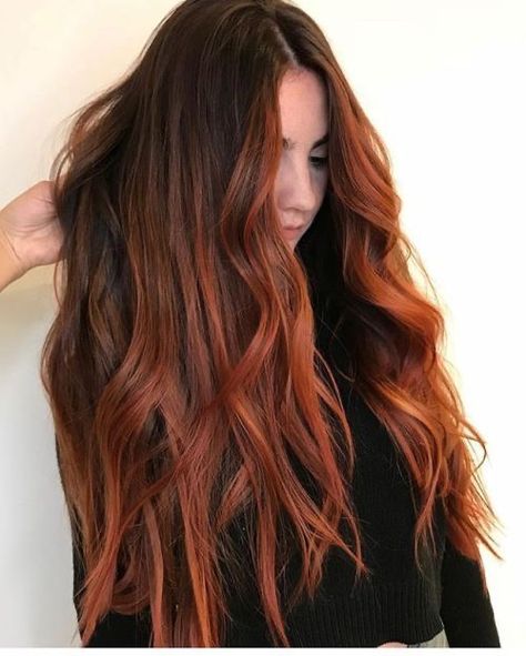 Auburn Ombre Hair, Auburn Hair Dye, Dark Roots Hair, Dark Auburn Hair, Auburn Balayage, Dark Brunette Hair, Ginger Hair Color, Balayage Hair Dark, Hair Color Auburn