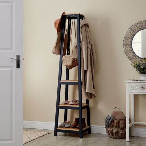 Coat Storage Small Space, Front Hall Decor, Coat Stand Hallway, To Hang Clothes, Free Standing Coat Rack, Coat Rack With Storage, Coat Storage, Hang Clothes, Hallway Coat Rack