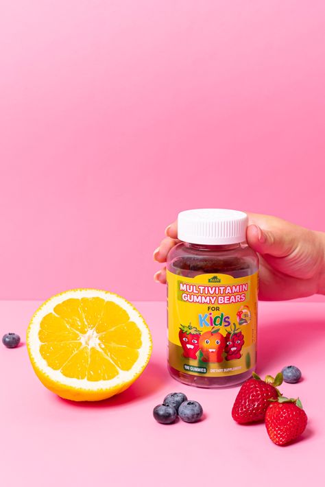 Kids Vitamins, Kids Multivitamin, Vitamin Tablets, Vitamins For Kids, Food Photography Inspiration, Product Shots, Childrens Health, Natural Vitamins, Brain Development