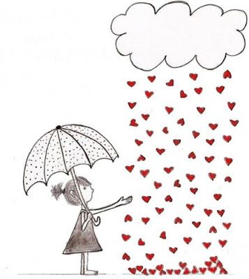 Umbrella Art, Heart Art, Cute Illustration, In The Rain, 그림 그리기, Doodle Art, San Valentino, The Rain, Painting & Drawing