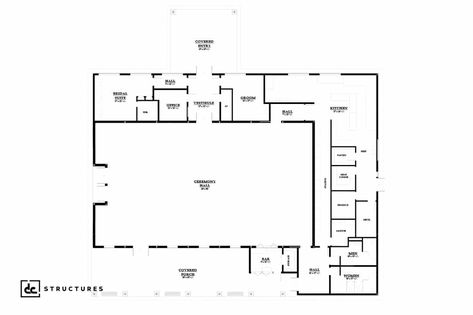 Louisiana Custom Wedding Venue - DC Structures Event Venue Layout Floor Plans, Wedding Venue Blueprint, Event Barn Floor Plans, Event Venue Floor Plan, Wedding Venue Layout Floor Plans, Wedding Venue Building Plans, Barn Wedding Venue Floor Plan, Event Center Floor Plans, Wedding Venue Floor Plans