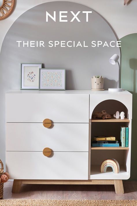 From storage to beds, we've got everything to create the sweetest space for little ones. Even their new changing station is about to get so much more adorable. Order now for next-day delivery.* (*T&Cs apply.) Happy Nursery, Kids Chest Of Drawers, Kids Furniture Design, Chest Of Draws, Triple Wardrobe, Bedroom Chest Of Drawers, Children's Furniture, Bedroom Chest, Nursery Furniture Sets