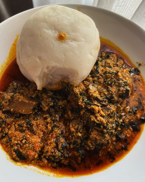 Egusi And Pounded Yam, Pounded Yam And Egusi Soup, Beans Porridge, Plantain Fries, Pounded Yam, Egusi Soup, Glazed Turkey, African Dishes, Turkey Glaze