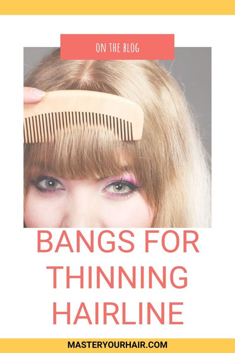 bangs for thinning hair, bangs for thinning hairline, Bangs For Thinning Hair, Thinning Hairline, Androgenic Alopecia, Receding Hair Styles, Bald Hair, How To Style Bangs, Thinning Hair, Hair Toppers, The Tools