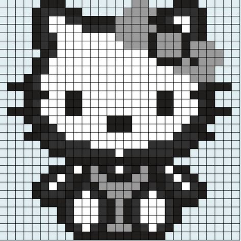 Stray Kids Pixel Art, Gothic Pixel Art, Goth Pixel Art, Goth Cross Stitch, Bead Templates, Grid Patterns, Mushroom Crafts, Kandi Ideas, Pixel Art Templates