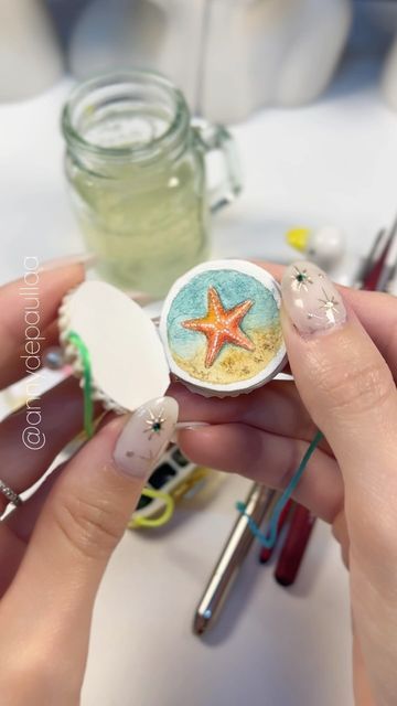 Anny de Paula on Instagram: "A mini watercolor starfish.⭐️
Summer is almost over, and I’ve just started painting mini watercolors with this theme, but it’s never too late, right? 😅
I made a mini sketchbook using seashells from the beach and I’ll try to paint many thematic mini watercolors before the end of summer.🌞
.
#watercolor #art #artist #aquarela" Watercolor Starfish, Mini Sketchbook, Mini Watercolor, Summer Watercolor, Just Start, Never Too Late, End Of Summer, Instagram A, Starfish