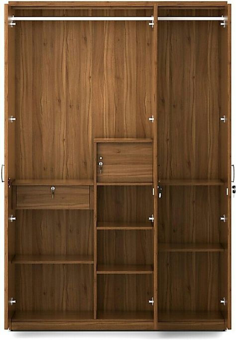 Wooden Almari Design Bedroom, Almari Design Bedroom, Almira Design, Sideboard Decor Dining Room, Wardrobe Internal, Wardrobe Internal Design, Simple Cupboard, Living Room Cupboards, Cloth Wardrobe