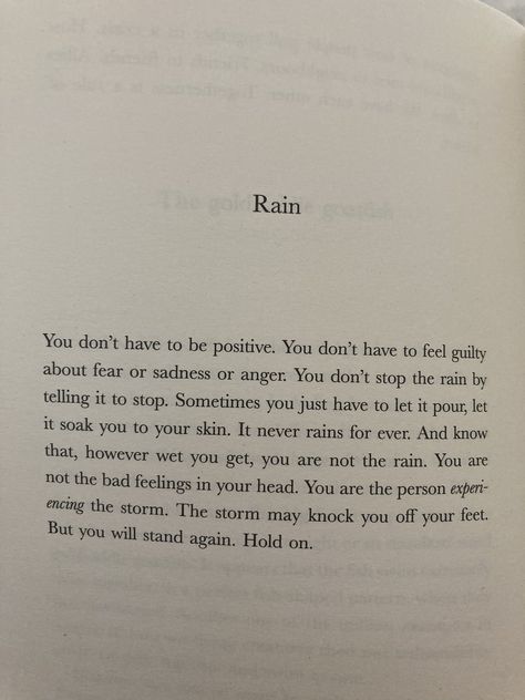 Rain Quotes Deep, Beautiful Lines From Books Life, Rain Text, The Comfort Book, Rain Thoughts, Word Canvas, Rain Poems, Rain Words, Dreamy Quotes