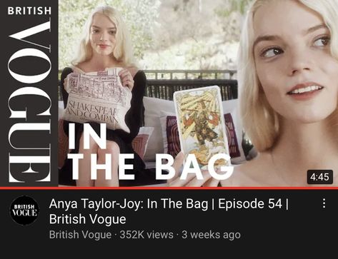 Fame Dr Interview, Singer Life, Vogue Interview, Actor Dr, Vogue Youtube, Yt Videos, Vogue British, Vogue Beauty, Anya Taylor Joy