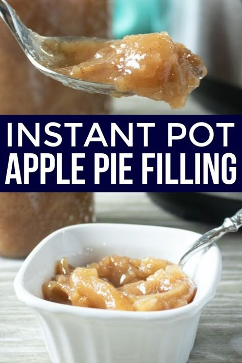 Super EASY Instant Pot Apple Pie Filling - Bake Me Some Sugar Fast Apple Pie, Instant Pot Apple Pie Filling, Instant Pot Apple Pie, Make Apple Pie Filling, Freezer Apple Pie Filling, Easy Apple Pie Filling, Apple Pie Filling Recipe, Recipe Apple Pie, Healthy Apple Desserts