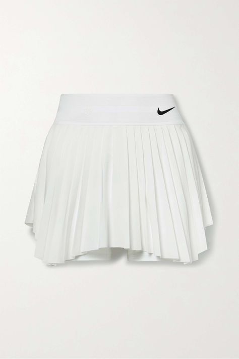 Sporty White Skirt, Nike Tennis Clothes, White Nike Tennis Skirt, Gym Skirt, Tennis Fits, Tennis Uniforms, Nike Skirt, Net Sustain, Nike Tennis Skirt