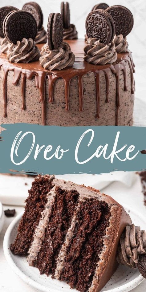 Oreo Crumb Cake, Oreo Buttercream Cake, Oreo Chocolate Cake Recipe, Oreo Cake Recipe Homemade, Oreo Buttercream Frosting, Oreo Chocolate Cake, Cake 2022, Oreo Cake Recipe, Oreo Icing