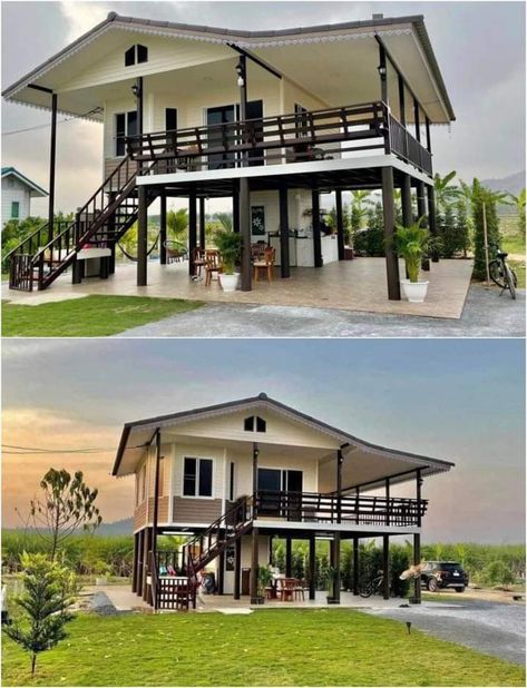 Deck On Stilts, Stilted Architecture, Small Cabin On Stilts, Small House On Stilts, Stilt House Design, Houses On Stilts, Elevated House Design, Stilt House Plans, Stilt Home