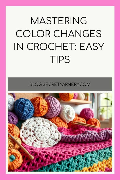 Discover easy techniques for seamless color changes in crochet. Learn how to switch yarns, create stunning patterns, and elevate your projects with expert tips on how to change colors in crochet. How To Add A New Color In Crochet, Crochet Switching Colors, How To Switch Colors In Crochet, How To Change Colors In Crochet, Crochet Changing Colors, Change Colors In Crochet, Yarn Color Combinations, Crochet Easy, Yarn Tail