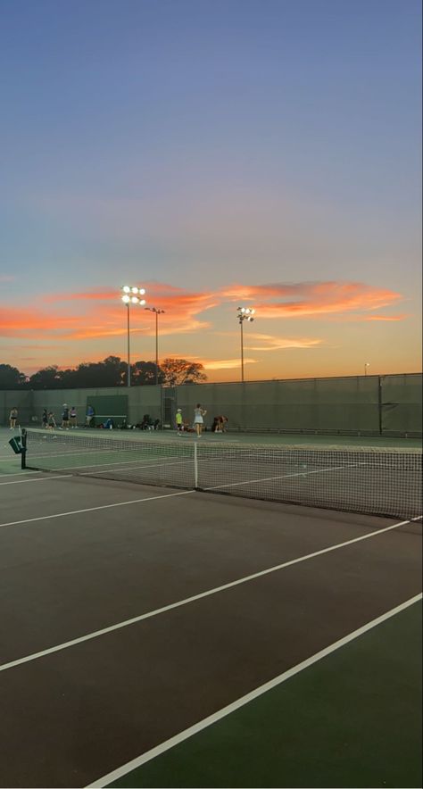 sunset, tennis, Tennis Court, Tennis