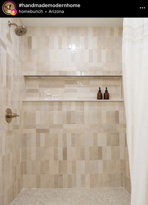 Bathroom Tile Ideas Cream Color, Beige And Brown Shower Tile Ideas, Cream Tiled Shower Ideas, Cloe Cream Tile Bathroom, Ivory Shower Tile Ideas, Timeless Bathroom Shower Tile Ideas, Vintage Cream Tile Bathroom, Organic Shower Tile, Bathroom Tile Ideas Beige