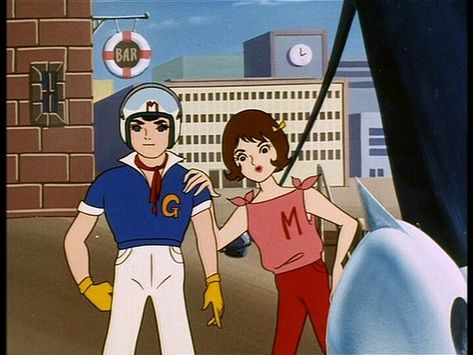 Speed Racer And Trixie, Speed Racer Costume, Trixie Speed Racer, Old Cartoon Movies, Racer Costume, American Cartoons, Dynamic Duos, Speed Racer, Old Cartoons