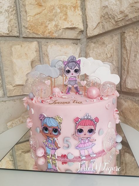 Lol buttercream cake - cake by TorteMFigure Surprise Birthday Cake, Lol Doll Cake, Doll Birthday Cake, 6th Birthday Cakes, 4th Birthday Cakes, Princess Birthday Cake, Funny Birthday Cakes, Party Deco, Doll Cake