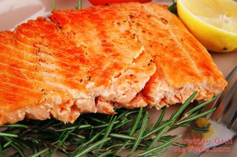 George Foreman Recipes, Indoor Grill Recipes, Grilled Salmon Recipe, George Foreman Grill, Grilled Salmon Recipes, Grilled Steak Recipes, George Foreman, Grilled Seafood, Grilled Chicken Recipes