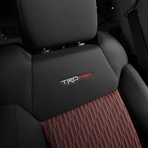 TRD Pro Tundra Toyota Tacoma Seat Covers, Toyota Trd Pro, Fj Cruiser Mods, Toyota Racing Development, Tundra Crewmax, Toyota Dealership, Silverado Truck, Upholstery Ideas, Computer Build