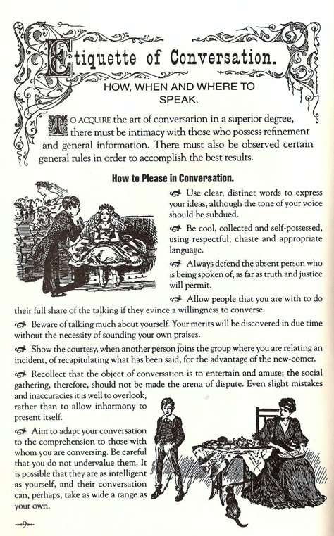 Charm School Etiquette, How To Speak Elegantly, Conversation Etiquette, Ladylike Etiquette, Victorian Etiquette, Basic Etiquette, Ettiquette For A Lady, Proper Etiquette, Etiquette Rules