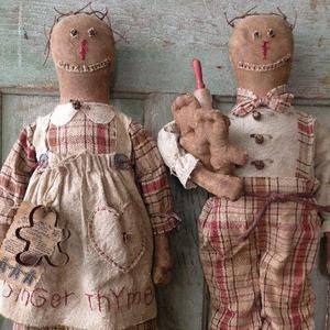 Primitive Thanksgiving Decor, Doll Pattern Sewing, Primitive Snowmen Wooden, Primitive Gingerbread, Vintage Gingerbread, Christmas Primitive Decor, Cloth Doll Pattern, Halloween Witch Dolls, Christmas Primitive Crafts