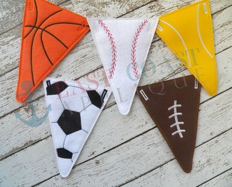 Pennant Design, Sports Theme Classroom, Sports Baby Shower, Sports Theme Birthday, Sports Birthday Party, Sport Banner, Sport Craft, Vbs Ideas, Sports Birthday