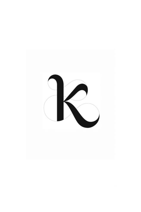 K Typography Letter, K Logo Design Letter, K Monogram Logo, Female Logo Design, K Typography, Kk Logo, Logo K, Fashion Website Design, Modern Branding Design