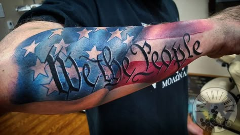 Scott Fate's portfolio: tattoocloud.com/fatetattooer Flag Sleeve Tattoo, American Flag Forearm Tattoo, American Flag Sleeve Tattoo, X Tattoos, American Flag Tattoos, Flag Tattoos, Patriotic Tattoos, Army Tattoos, Christian Sleeve Tattoo