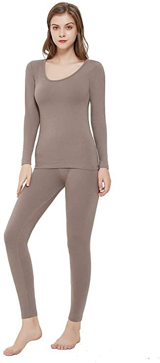 Vinconie Women Thermal Underwear Womens Thermals Set Base Layer Thermal Leggings Grey at Amazon Women’s Clothing store Thermal Clothes, Thermal Clothing, Thermal Leggings, Womens Thermal, Long Johns, Pretty Style, Winter Outfits Women, Amazon Women, Base Layer