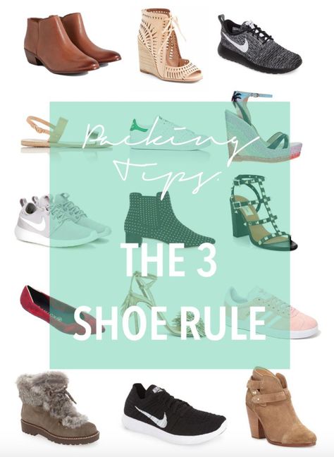 Packing Tips: The 3 Shoe Rule, travel tips, packing tips, how to pack shoes, carry on travel, travel style Shoes To Pack For Travel, Packing Shoes, Weekend Workout, Flight Essentials, Short Vacation, Vacation Packing, Carry On Suitcase, Travel Packages, Travel Wardrobe