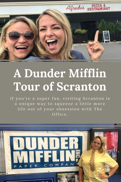 Are you the biggest fan of "The Office?" Absolutely you are! Check out our compiled list of real locations you can find in Scranton, Pennsylvania. #TheOffice #Scranton #TheOfficeRoadTrip #WhereToGoInPennsylvania #TheOfficeScrantonTrip Scranton Pennsylvania, New England Road Trip, Scranton Pa, East Coast Road Trip, Us Travel Destinations, Dunder Mifflin, Anniversary Trips, Oh The Places Youll Go, World Traveler