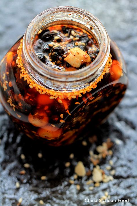 Spicy Black Bean Sauce | China Sichuan Food Fermented Black Bean Sauce, Chinese Sauces, Asian Sauces, Sichuan Food, Bean Sauce, Mapo Tofu, Asian Sauce, Black Bean Sauce, Food Homemade