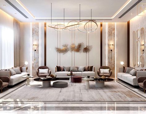 Neoclassic Reception design in Kuwait City on Behance Luxury Interior Design Living Room, Guest Bathroom Design, Drawing Room Design, Drawing Room Interior Design, Drawing Room Interior, Luxury Living Room Design, Living Room Design Decor, Home Design Living Room, Elegant Living Room