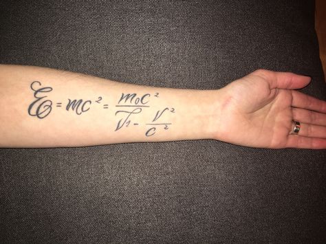 einstein theory of relativity formula Einstein Theory Of Relativity, Einstein Theory, Theory Of Relativity, I Tattoo, Einstein, Tattoo Quotes, Tattoo Ideas, Tattoos, Quotes