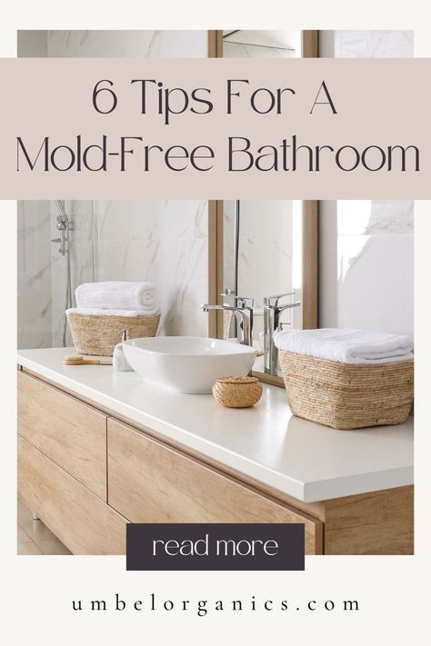 clean bathroom Mold Free Shower Design, How To Prevent Mold In Bathroom, Pink Mold In Shower Bathroom, Prevent Mold In Bathroom, Mold Proof Bathroom, Mold Free Bathroom Design, Molding In Bathroom, Small Green Bathroom Ideas, Windowless Bathroom Ideas