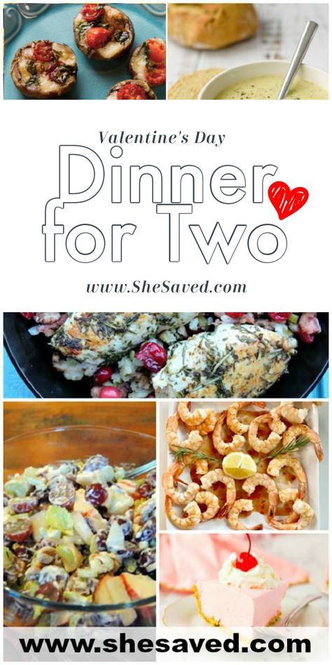 A fun way to make a memorable and special meal for your sweetie for Valentine's Day. This list of favorite Valentine's Day recipes is a great way to prepare a romantic Valentine's Day dinner for two that will be a great homemade way to show your Valentine love. Valentine Day Dinner, Dinner For Two Recipes, Dinner Ideas For Two, Chocolate Chunk Brownies, Homemade Valentine, Mac And Cheese Bites, Bacon Mac And Cheese, Turkey Breast Recipe, Recipes Appetizers