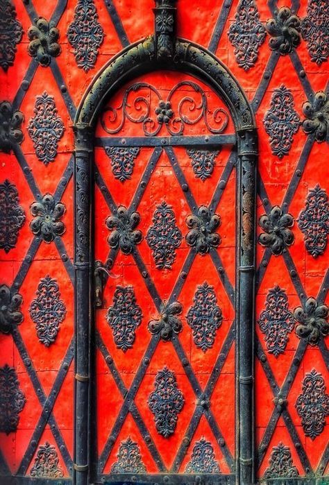 Colorful Doors, Church Door, Entryway Door, The Doors Of Perception, Doors And Floors, Door Entryway, Cool Doors, Door Gate, Prague Czech Republic