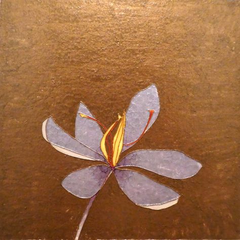 Contemporary Art: Liquid Deco Painting. Background: Showing a purple flower of Crocus sativus, also known as Saffron Crocus in coffee pearl. Saffron Painting, Saffron Illustration, Crocus Illustration, Saffron Crocus Flower, Diwali Dinner, Saffron Flowers, Crocus Sativus, Saffron Crocus, Saffron Flower