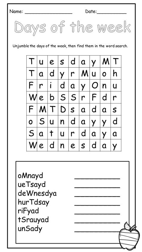 Days Of The Week Word Search, Days Of The Week Worksheets For Kids, Trace Days Of The Week, Days Of The Week Worksheet Grade 1, Days Of The Week Worksheet For Grade 2, Days Of Week Worksheet, Days Of The Week Worksheet Preschool, Days Of The Week Worksheet, Days Of The Week Printables