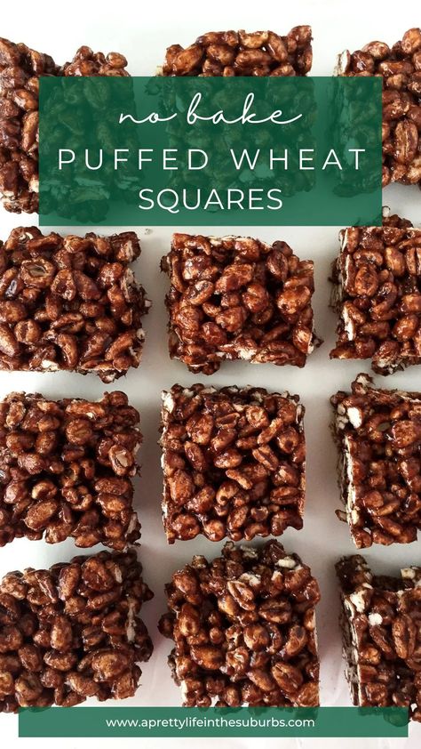 Wheat Puff Squares, Wheat Puff Recipe, Puffed Wheat Cereal Recipes, Chocolate Puffed Wheat Squares, Puff Wheat Cake, Puffed Wheat Squares No Corn Syrup, Puffed Wheat Squares Gooey, Puff Wheat Squares, Puffed Wheat Cake