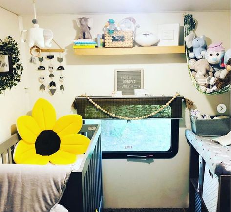 7 Adorable RV Nursery Makeovers You Will LOVE Travel Trailer Nursery, Rv Baby Nursery, Camper Nursery Ideas, Rv Nursery Ideas, Rv Nursery, Camper Nursery, Tiny Nursery, Nursery Makeover, Small Baby Room