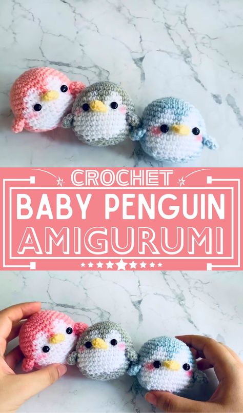 Crochet Baby Penguin Crochet Patterns Penguin, How To Crochet A Penguin, Amigurumi For Beginners Tutorials, Free Crochet Penguin Pattern, Free Penguin Crochet Pattern, Amigurumi Penguin Free Pattern, Crochet Penguin Pattern Free, Penguins Crochet, Crocheted Penguin