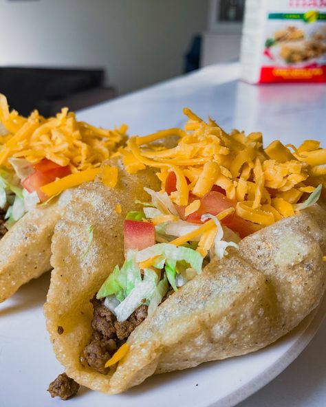 Puffy Tacos — Pants In The Kitchen Tasty Tacos Des Moines Recipe, Puffy Taco Shells, Puffy Tacos Recipe Shells, Puffy Tacos Recipe, Tamales Casserole, Taco Shell Recipe, Puffy Tacos, Latin Countries, Latin Dishes