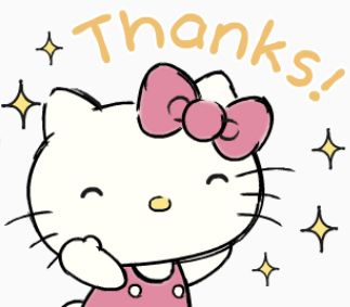 Hello Kitty Thank You, Hello Kitty Thank You Card, Hello Kitty Message, Aesthetic Childhood, Kitty Stuff, Cat Clipart, Thank You Messages, Hello Kitty Pictures, Preschool Lessons