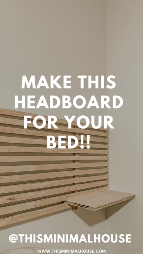 Headboard Pallet Diy, Wood Cladding Headboard, Headboard Wood Slats, Horizontal Wood Slat Headboard, Diy Coastal Headboard, Diy Wood Slat Headboard, Headboard With Storage Diy, Slat Headboard Diy, Diy Wood Headboard King