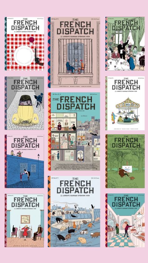 Collage The French Dispatch West Anderson Wes Anderson Wallpaper Desktop, Wes Anderson Poster Design, Wes Anderson Editorial, Wes Anderson Wallpaper, Magazine Cover Collage, Wes Anderson Poster, 2024 Graphic, Hotel Budapest, The French Dispatch